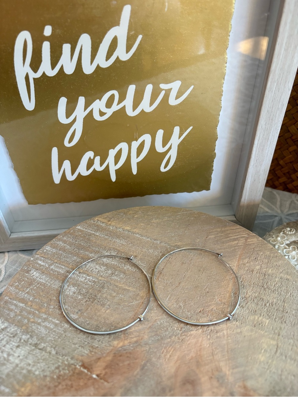 Silver Hoop Earrings - Classic Thin Hoops with CZ Detail